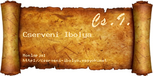 Cserveni Ibolya névjegykártya