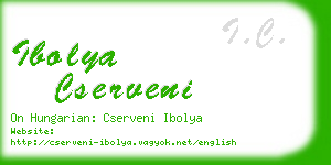 ibolya cserveni business card